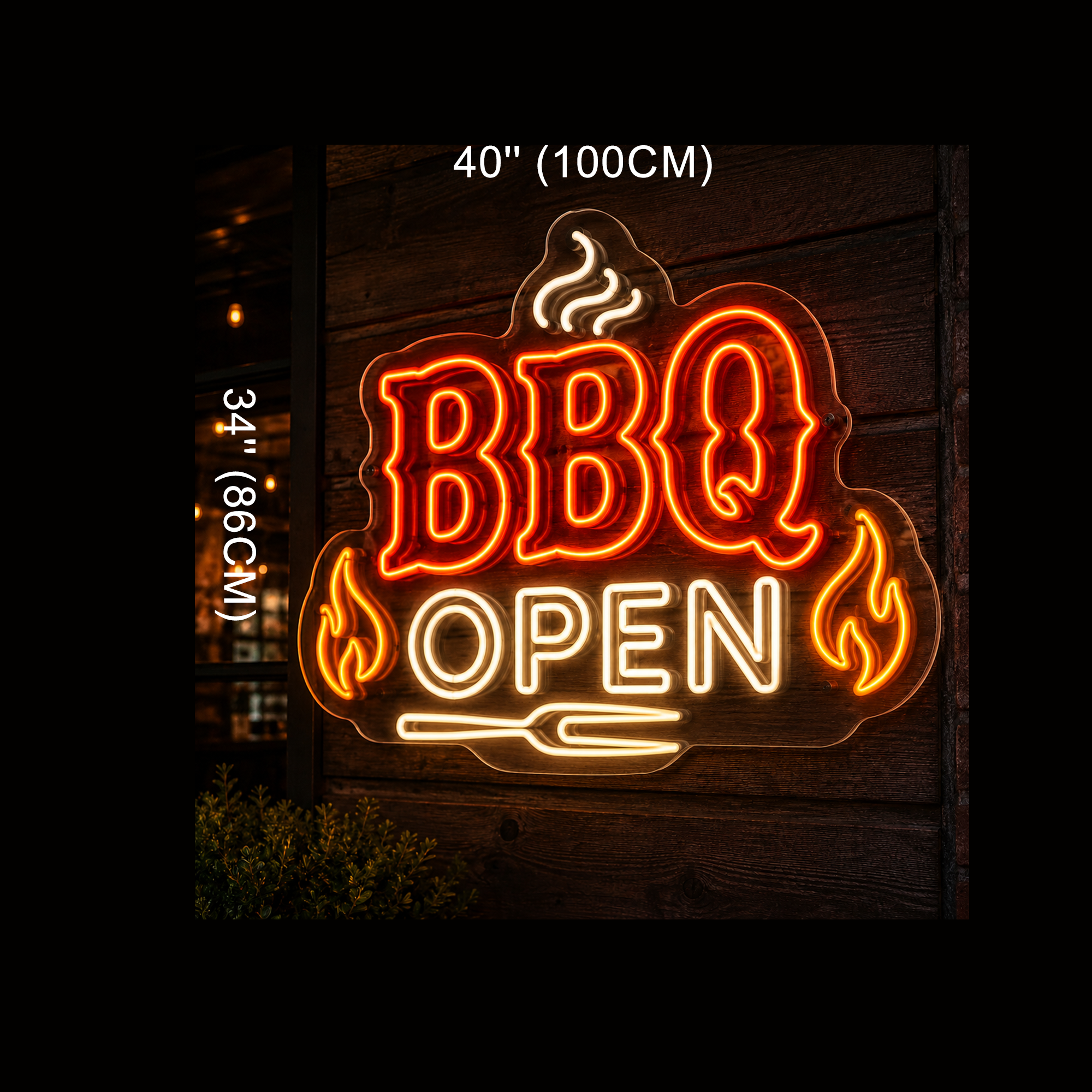 BBQ OPEN Waterproof Custom Led Neon Sign