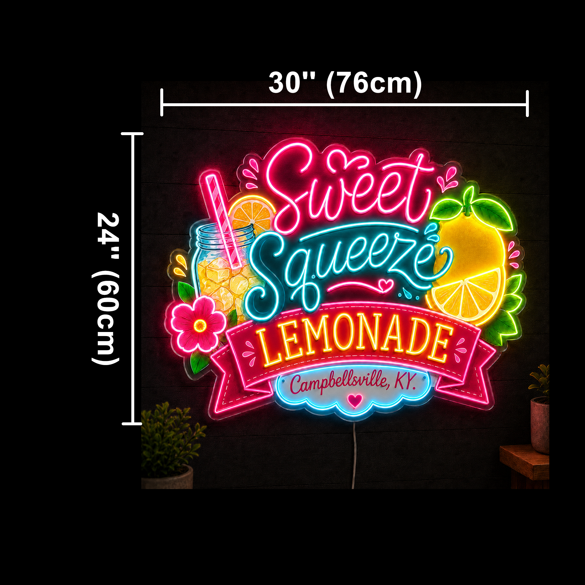Sweet Squeeze Lemonade Custom LED Neon Sign