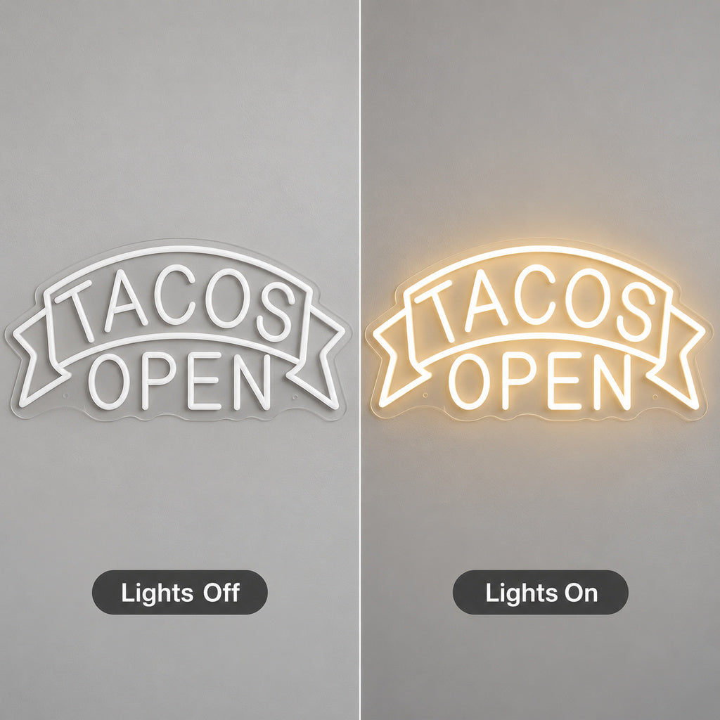 Tacos Open LED Neon Sign image 3