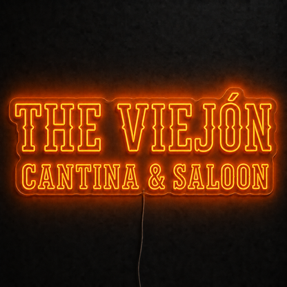 THE VIEJÓN – CANTINA & SALOON Custom LED Neon Sign