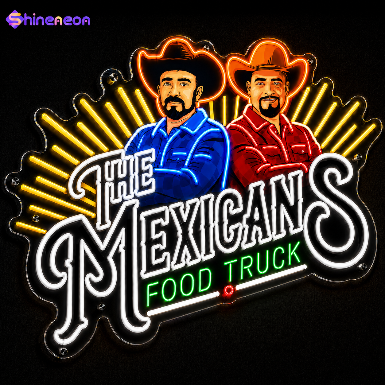 The Mexicans Food Truck Custom Led Neon Sign with 84-inch