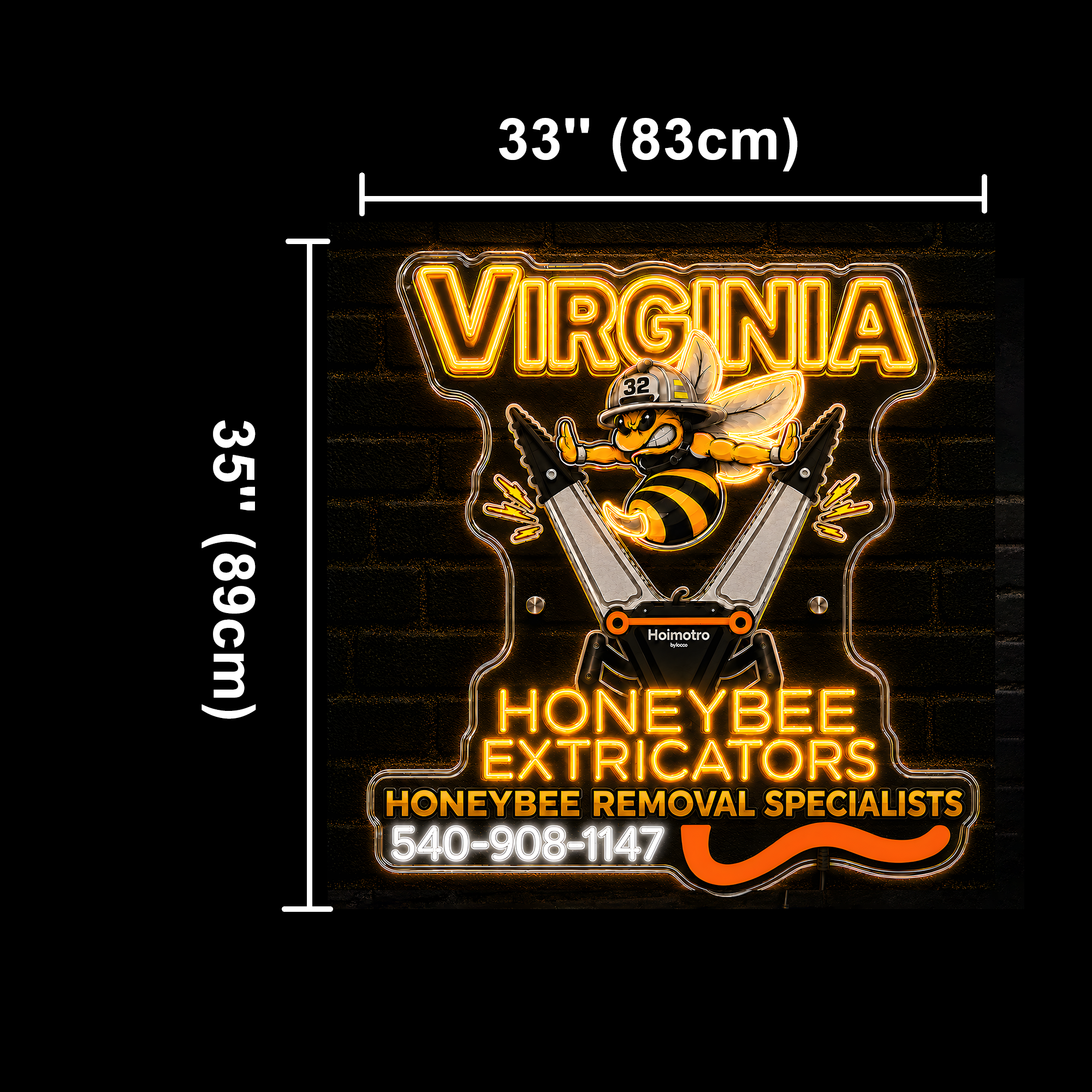 Virginia Honeybee Extricatiors Custom LED Neon Sign