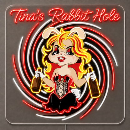 Tina's Rabbit Hole Custom LED Neon Sign Waterproof