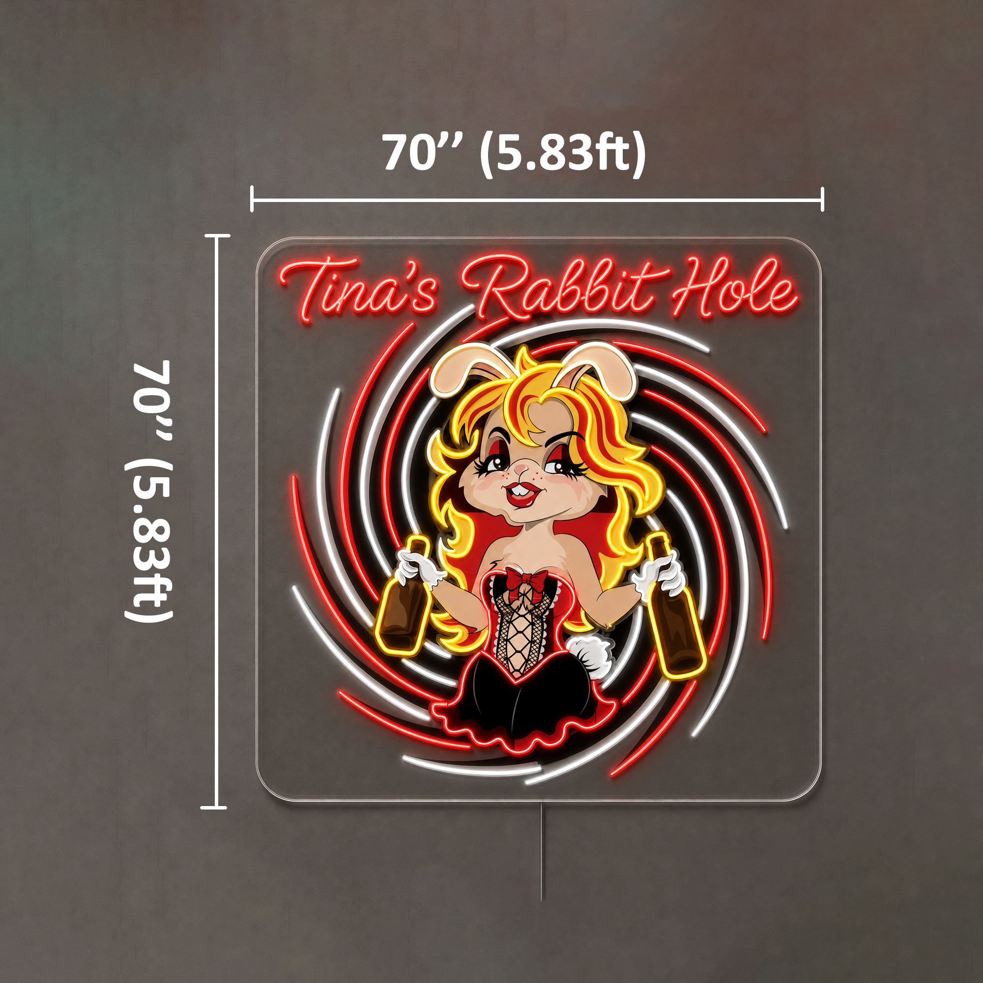 Tina's Rabbit Hole Custom LED Neon Sign Waterproof