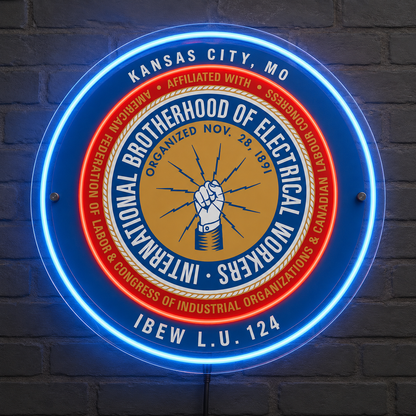 IBEW L.U. 124 Custom LED Neon Sign