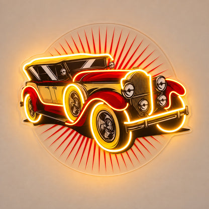 Vintage Black Gold Car LED Neon Sign image 6