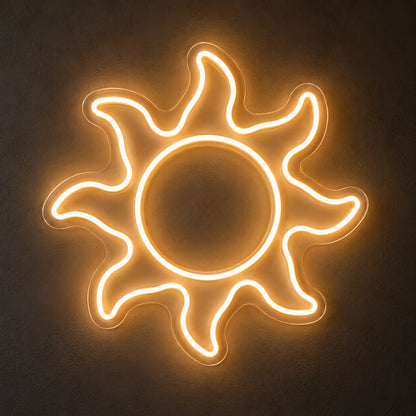 Warm White Sun LED Neon Sign image 1