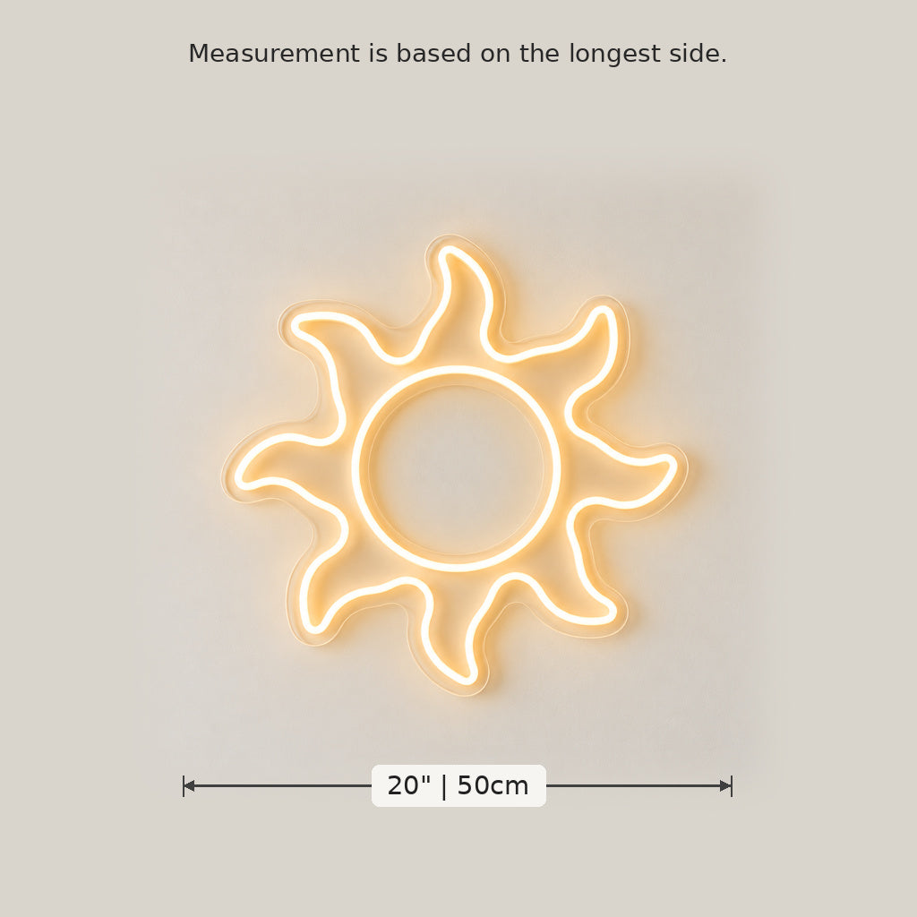 Warm White Sun LED Neon Sign image 5
