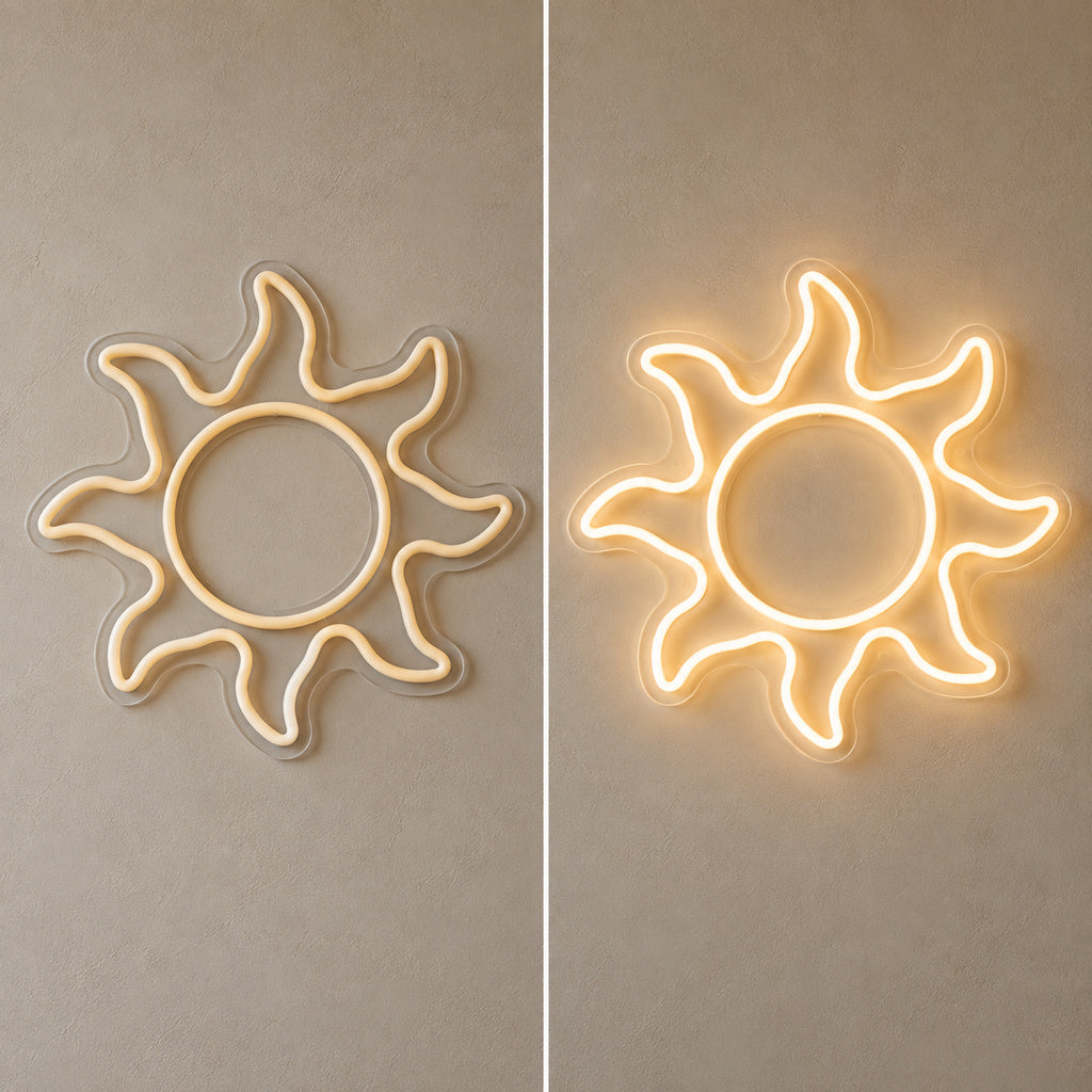 Warm White Sun LED Neon Sign image 3