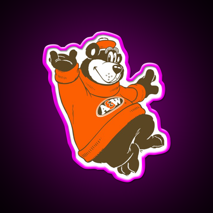 A And W Fast Food Led Neon Sign For Burger Place Rgb Color