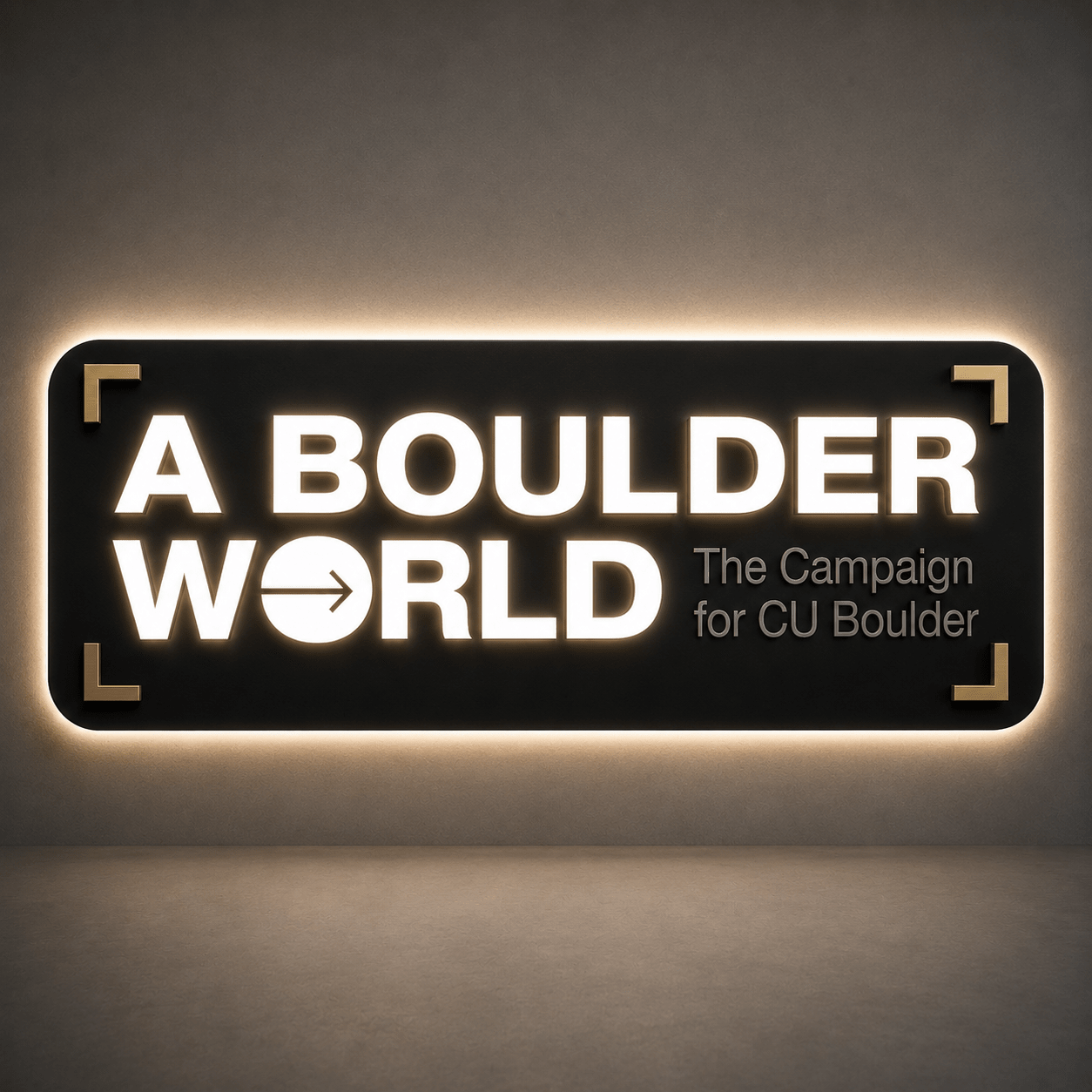 A BOULDER WORLD 3D Frontlit And Backlit Channel Led Light Sign - Shineneon