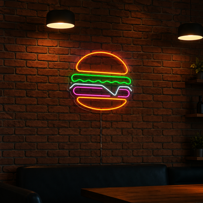 A Burger On Wall Decor LED Neon Sign - 01 Original Product Image