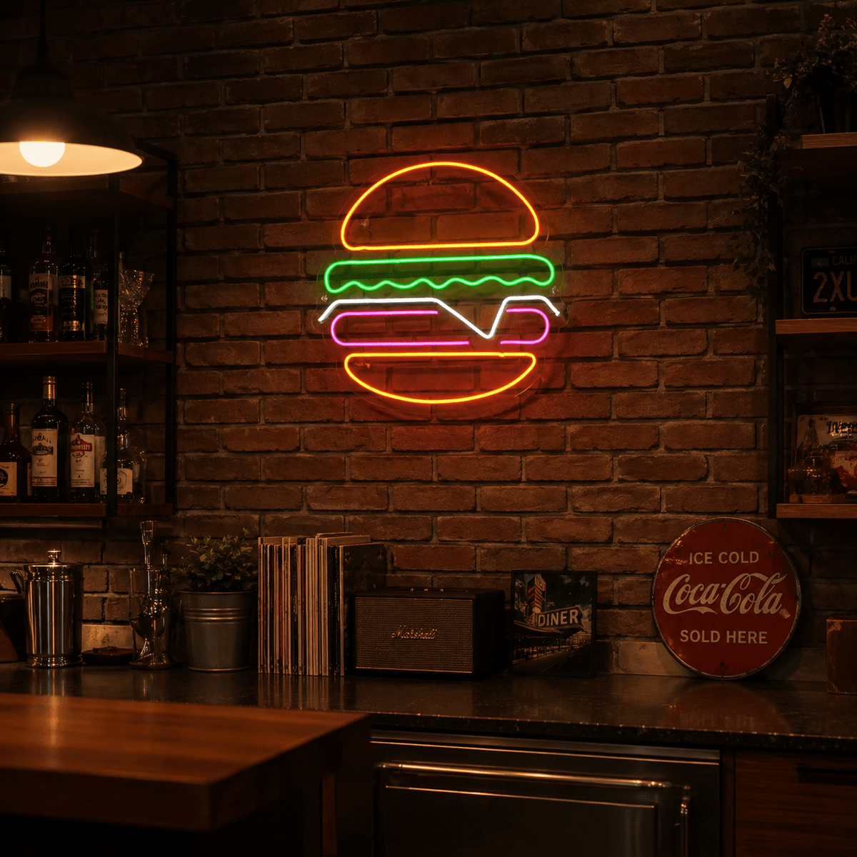 A Burger On Wall Decor LED Neon Sign - Shineneon