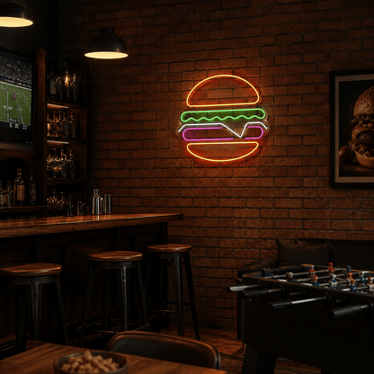A Burger On Wall Decor LED Neon Sign - Shineneon