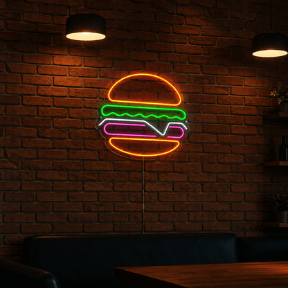 A Burger On Wall Decor LED Neon Sign - Shineneon