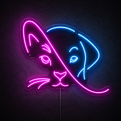 A Cat's Head Is Lit LED Neon Sign - 01 Original Product Image