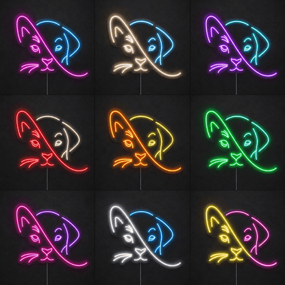 A Cat's Head Is Lit LED Neon Sign - Shineneon