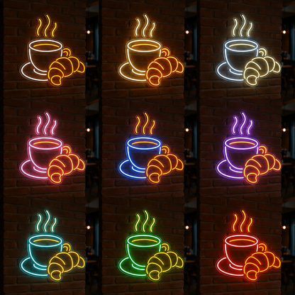 A Coffee Cup And Some LED Neon Sign - 05 Color Grid