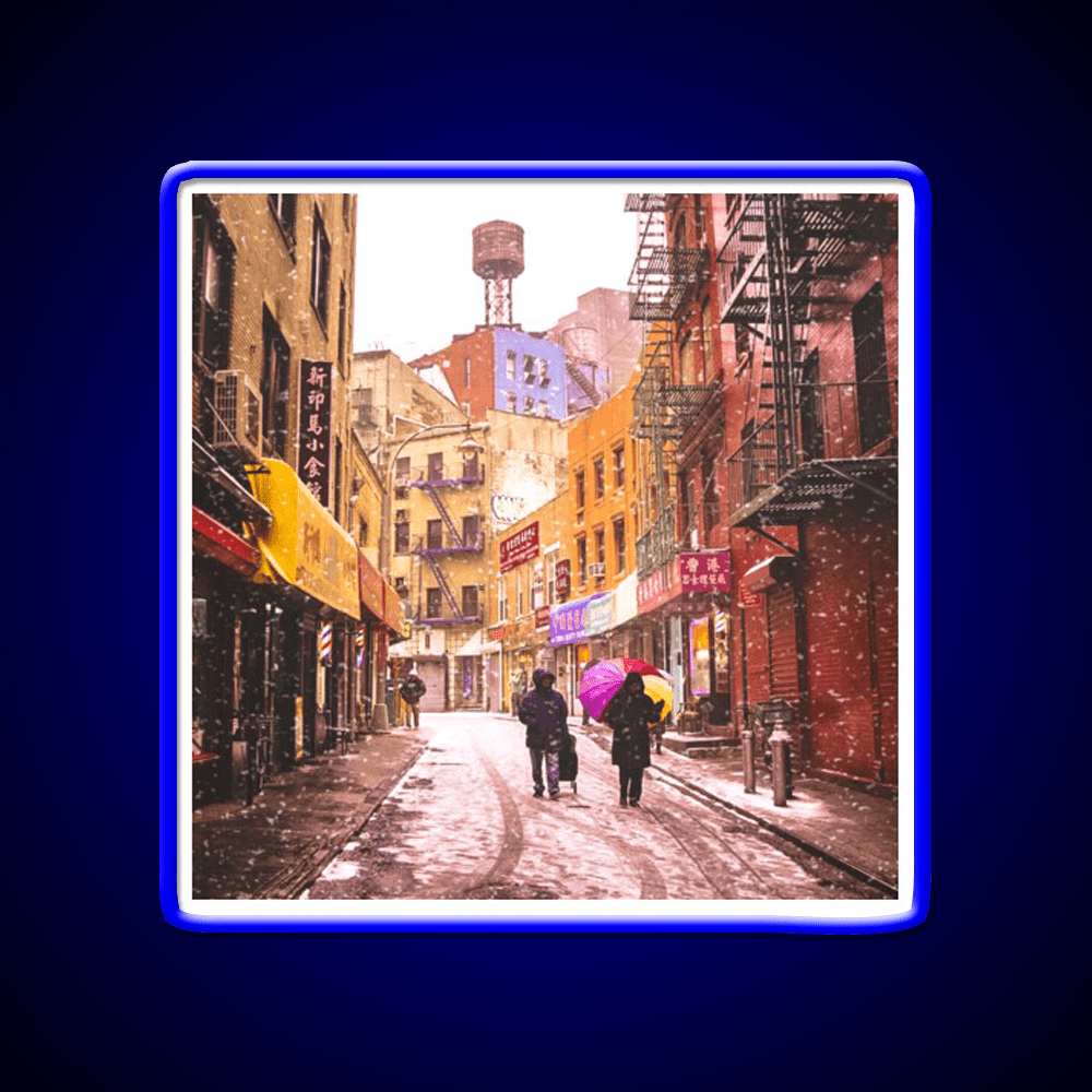 A Colorful Snowstorm New York City Asian Cultural Led Neon Sign Rgb Color - Shineneon