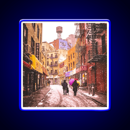 A Colorful Snowstorm New York City Asian Cultural Led Neon Sign Rgb Color - Shineneon