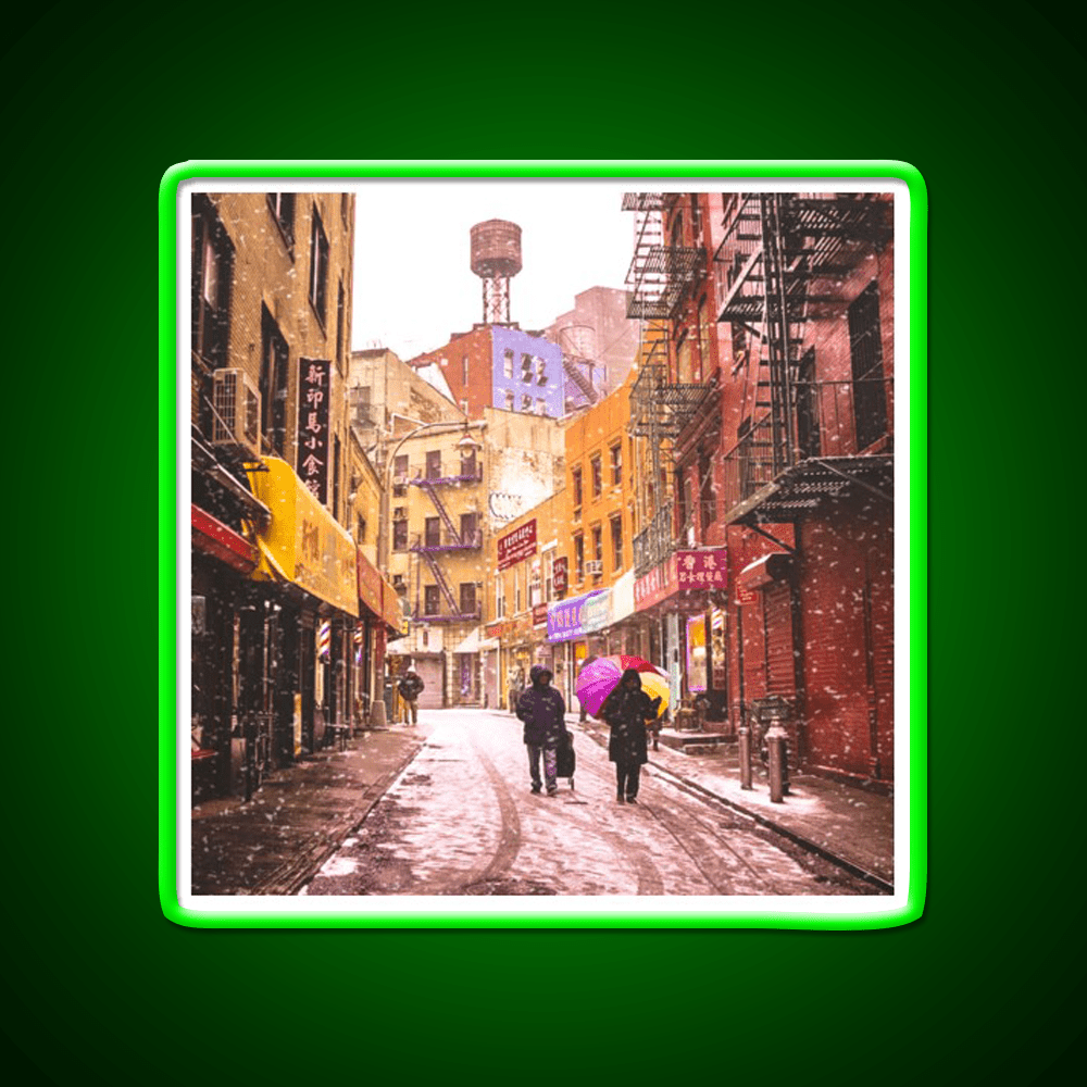 A Colorful Snowstorm New York City Asian Cultural Led Neon Sign Rgb Color - Shineneon