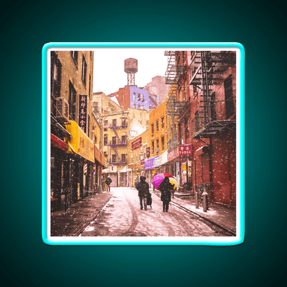 A Colorful Snowstorm New York City Asian Cultural Led Neon Sign Rgb Color - Shineneon