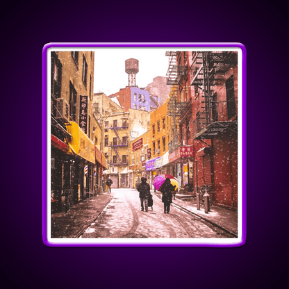 A Colorful Snowstorm New York City Asian Cultural Led Neon Sign Rgb Color - Shineneon
