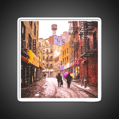 A Colorful Snowstorm New York City Asian Cultural Led Neon Sign Rgb Color - Shineneon