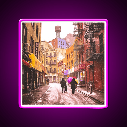 A Colorful Snowstorm New York City Asian Cultural Led Neon Sign Rgb Color - Shineneon