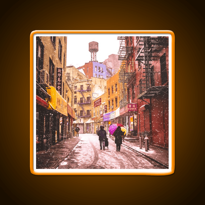 A Colorful Snowstorm New York City Asian Cultural Led Neon Sign Rgb Color - Shineneon