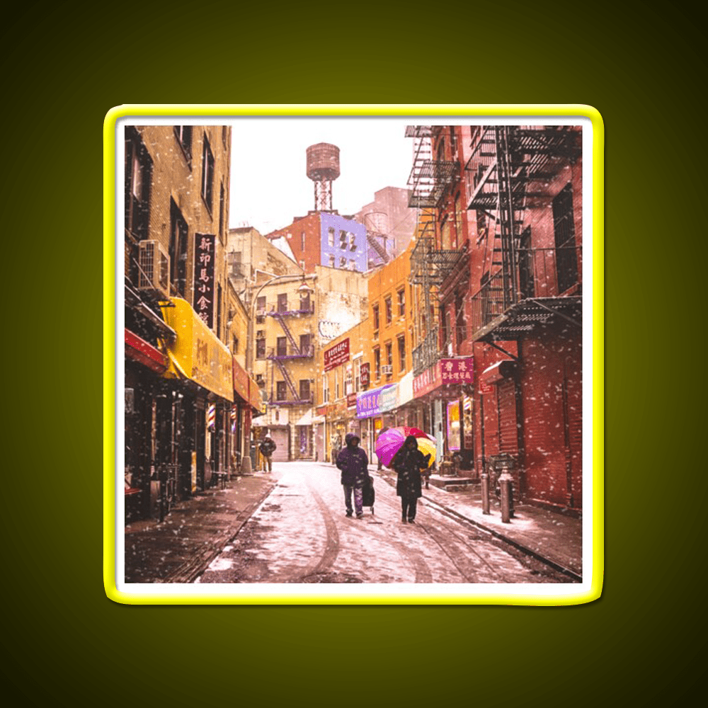 A Colorful Snowstorm New York City Asian Cultural Led Neon Sign Rgb Color - Shineneon