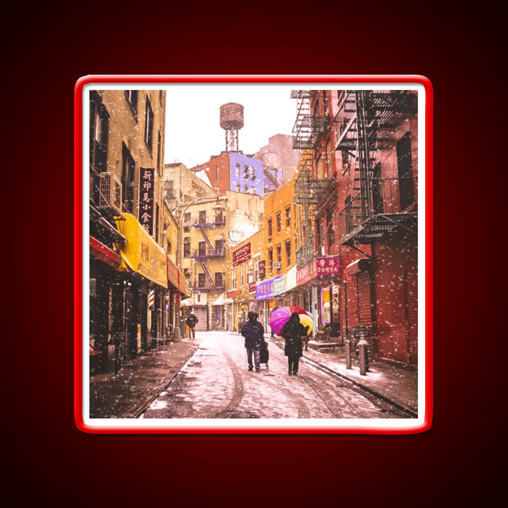 A Colorful Snowstorm New York City Asian Cultural Led Neon Sign Rgb Color - Shineneon