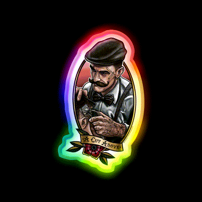 A Cut Above Barber Shop Haircut Led Neon Sign