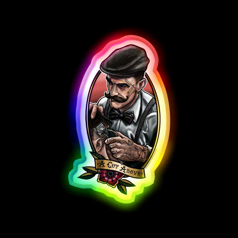 A Cut Above Barber Shop Haircut Led Neon Sign