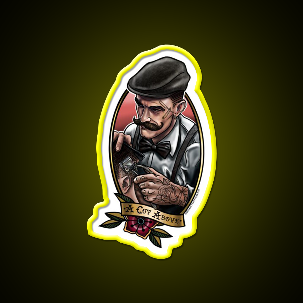 A Cut Above Barber Shop Haircut Led Neon Sign