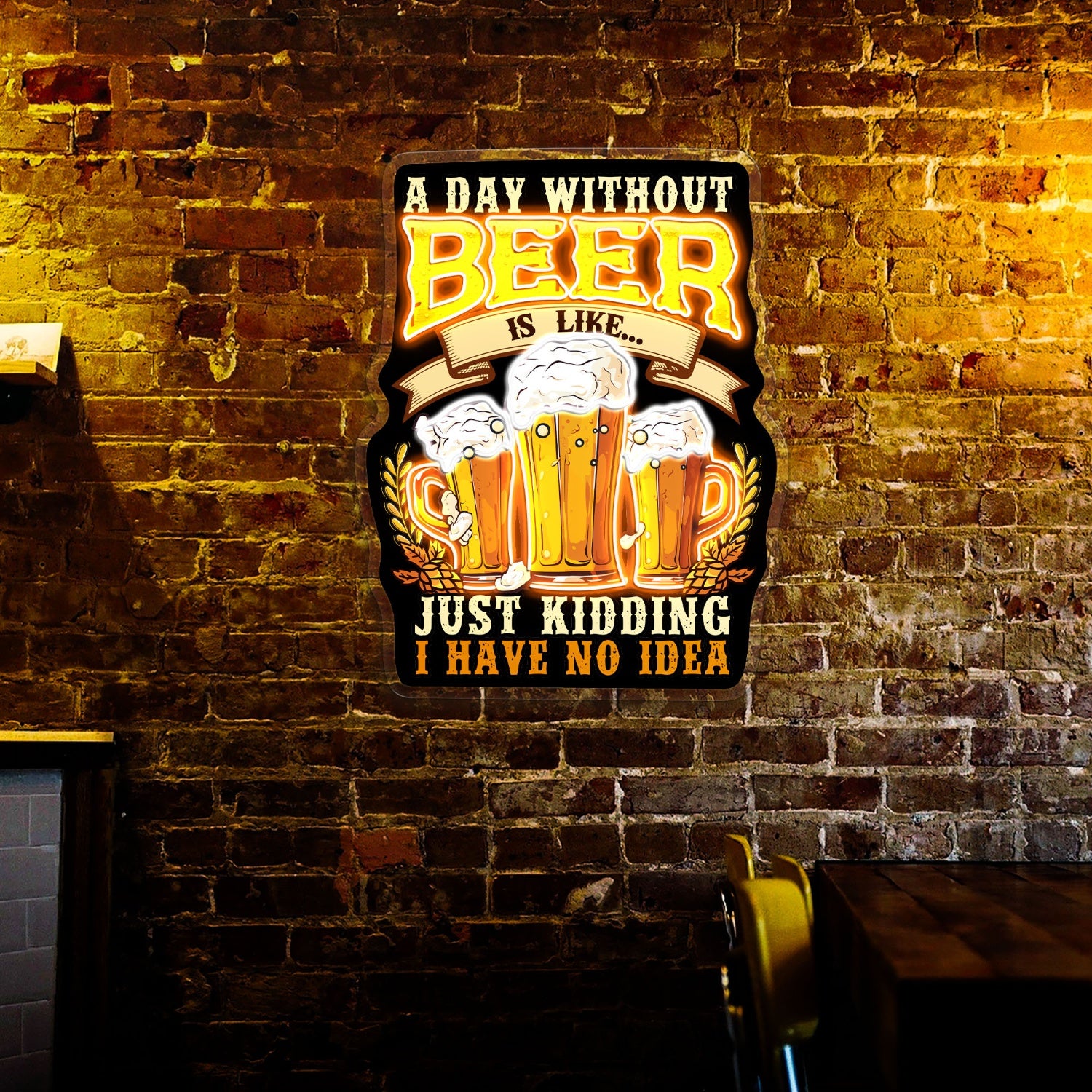 A Day Without Beer Is Like Beer Decor Bar ACrylic Led Neon Sign | Shineneon