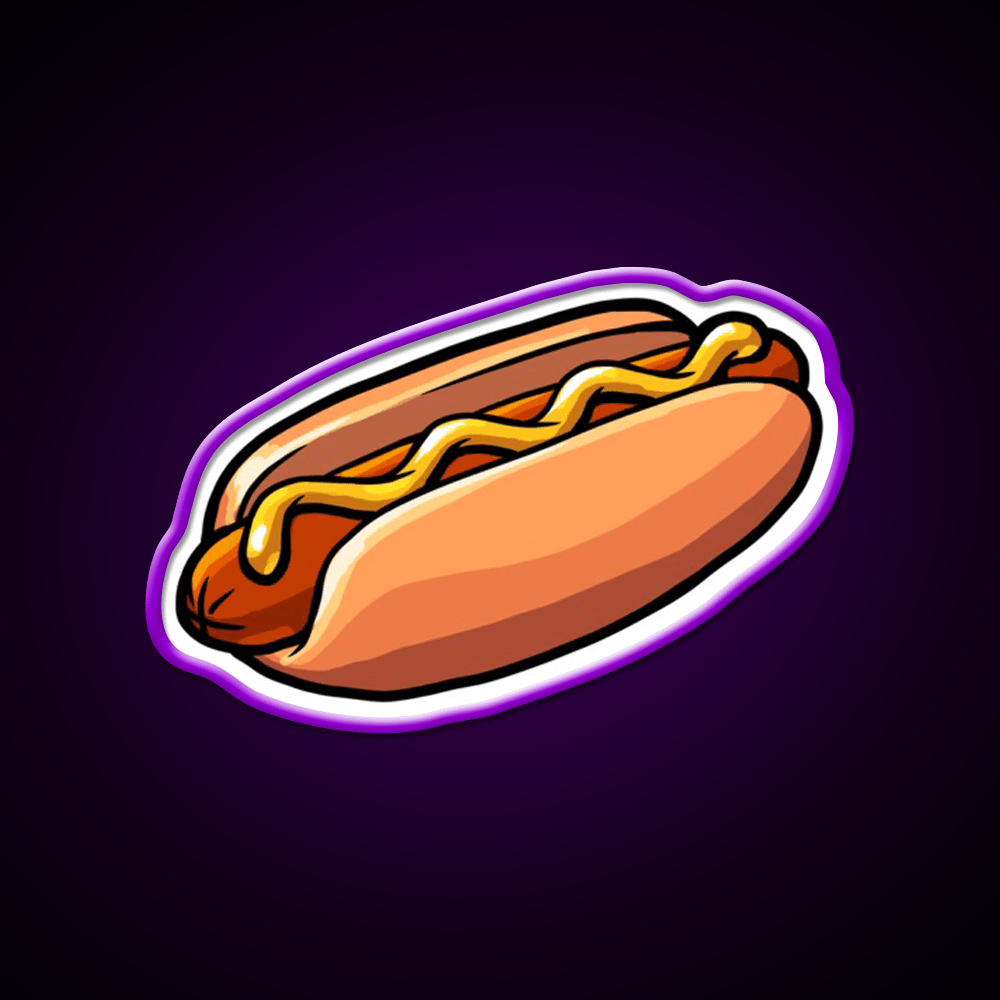 A Delicious Hot Dog Fast Food Led Neon Sign For Burger Place Rgb Color - Shineneon