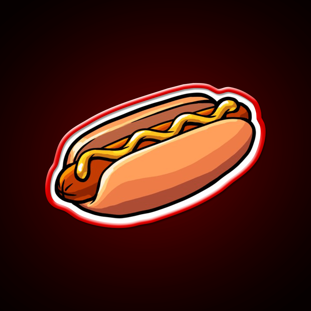 A Delicious Hot Dog Fast Food Led Neon Sign For Burger Place Rgb Color - Shineneon