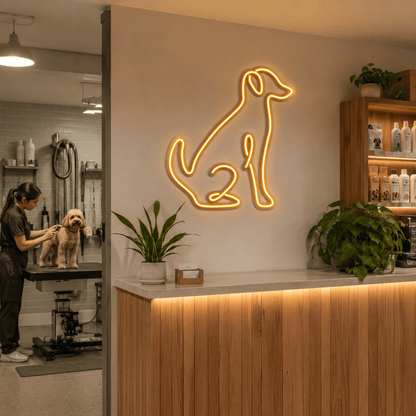 A Dog Is Sitting In LED Neon Sign - Shineneon