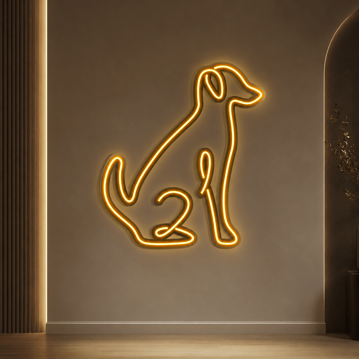 A Dog Is Sitting In LED Neon Sign - Shineneon