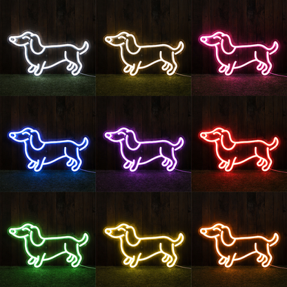 A Dog Shaped LED Neon Sign - 05 Color Grid