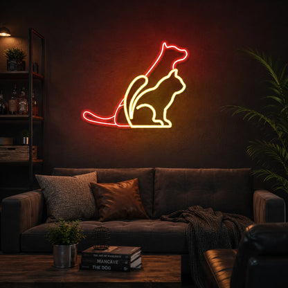 A Dog Sitting On Top LED Neon Sign - 02 High-Converting Product Image