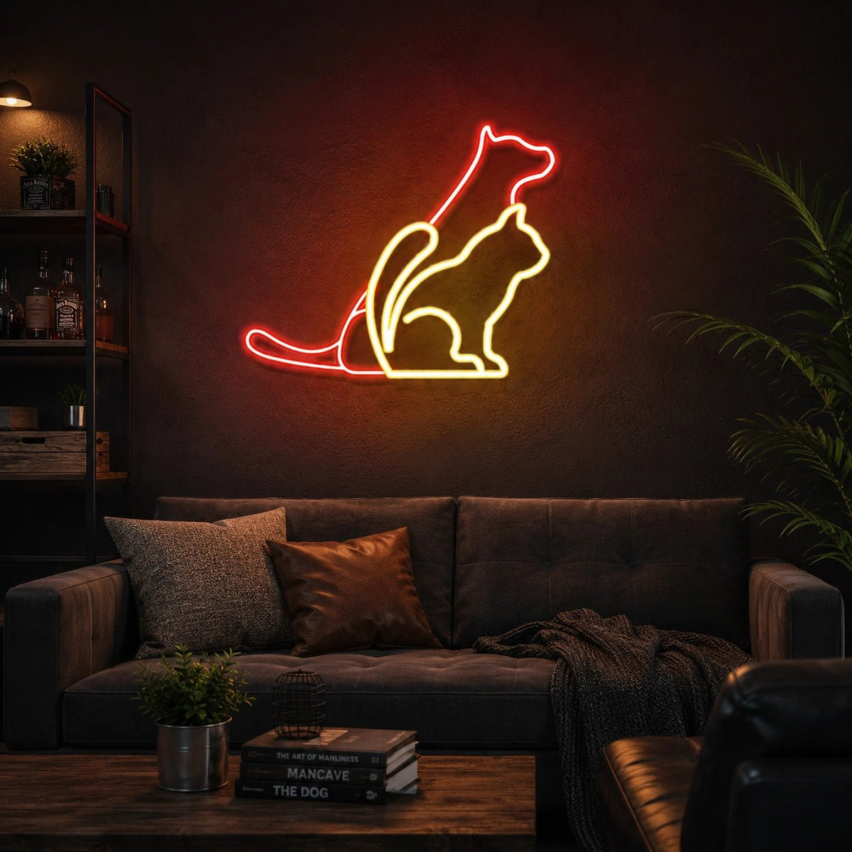 A Dog Sitting On Top LED Neon Sign - Shineneon