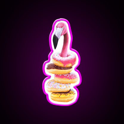 A Famished Flamingo Snack Food Led Neon Sign Rgb Color - Shineneon