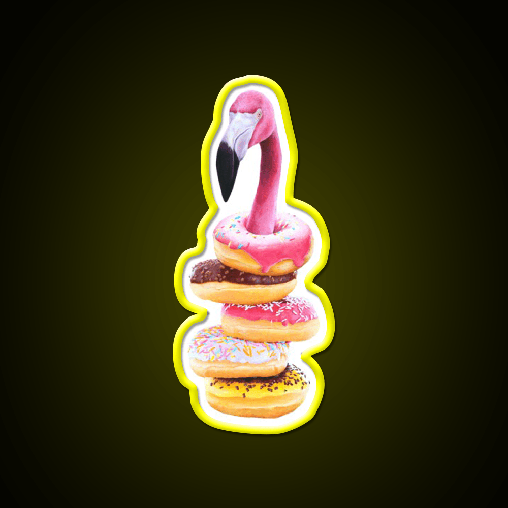 A Famished Flamingo Snack Food Led Neon Sign Rgb Color - Shineneon