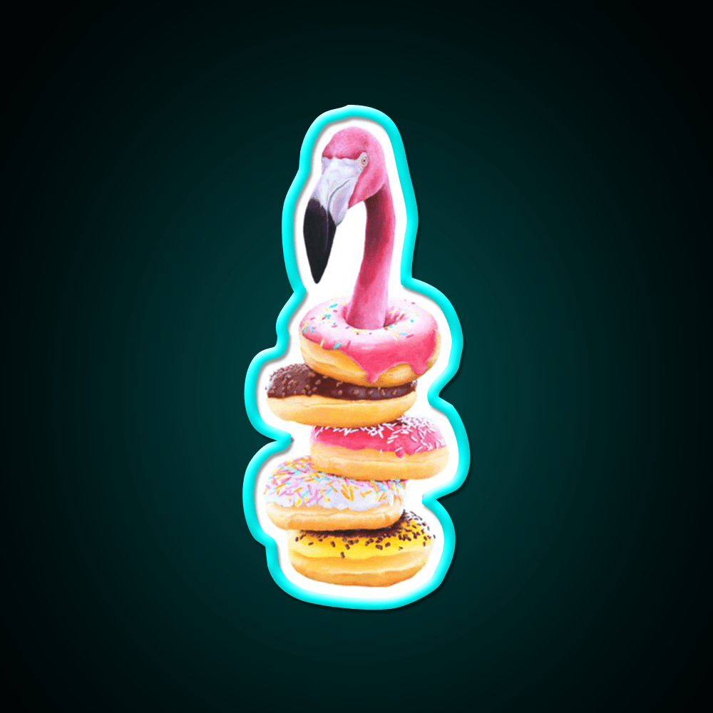 A Famished Flamingo Snack Food Led Neon Sign Rgb Color - Shineneon
