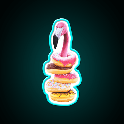 A Famished Flamingo Snack Food Led Neon Sign Rgb Color - Shineneon