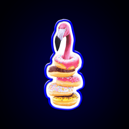 A Famished Flamingo Snack Food Led Neon Sign Rgb Color - Shineneon