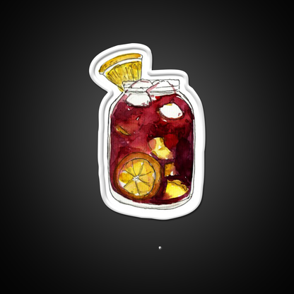 A Full Mason Jar Of Sangria Cocktail Bar Decor Led Neon Sign Rgb Color - LED neon sign view 11