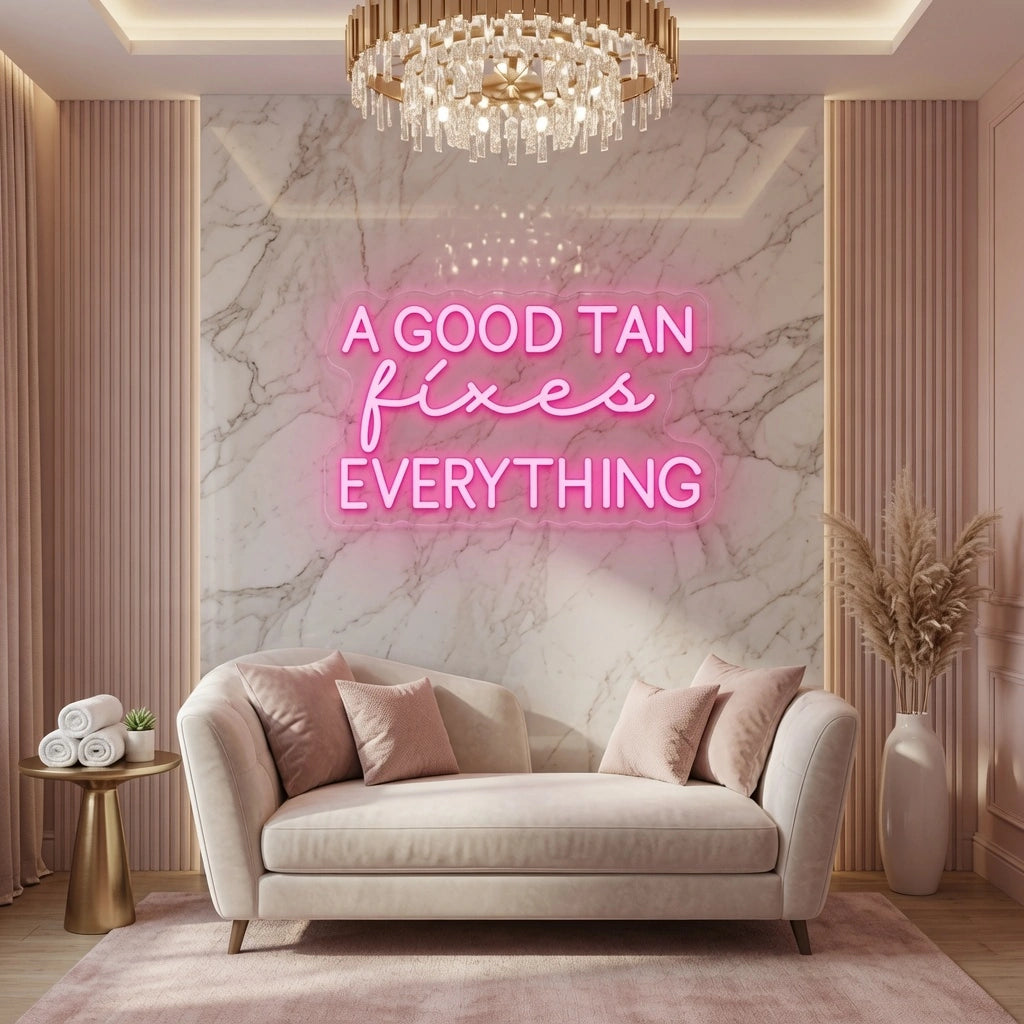 A Good Tan Fixes Everything LED Neon Sign - 02 High-Converting Product Image